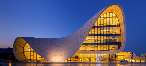Learn how to design an organic shaped building envelope (Heydar Aliyev centre)